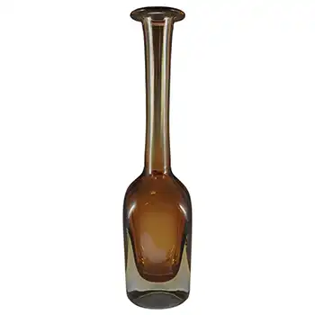 (image for) Seguso Vetri d'Arte Murano Sommerso Uranium Glass Bottle Vase - Pinzoni