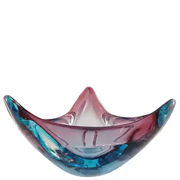 (image for) Murano Venetian Pink & Blue Sommerso Glass Vintage Bowl