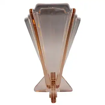 (image for) Stölzle #19249 Czech Art Deco Vintage Pink Glass Vase