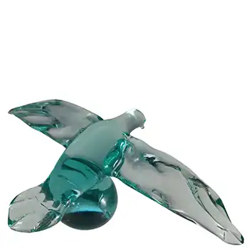 (image for) Czech or Murano? Vintage Turquoise Blue Glass Bird / Dove
