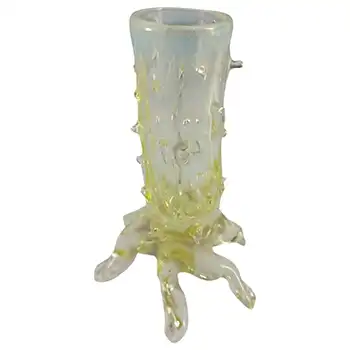 (image for) John Walsh Victorian Vaseline / Uranium Glass Thorn Vase
