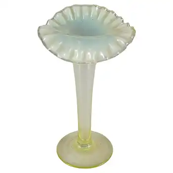 (image for) Burtles, Tate & Co Victorian 1890's Vaseline/Uranium Glass Pulpit Vase