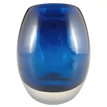 (image for) Whitefriars #9518 Baxter Blue Cased Glass Ovoid Vase