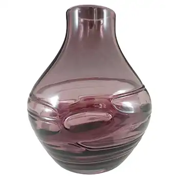 (image for) Whitefriars #9803 Baxter Aubergine Glass Random Strapped Vase