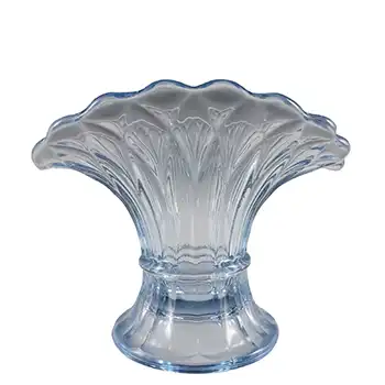 (image for) Bagley #3174 Art Deco Vintage Blue Glass 'Wheatsheaf' Vase