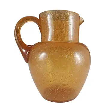 (image for) Mystery Large Vintage Amber Bubbly Glass Jug / Pitcher
