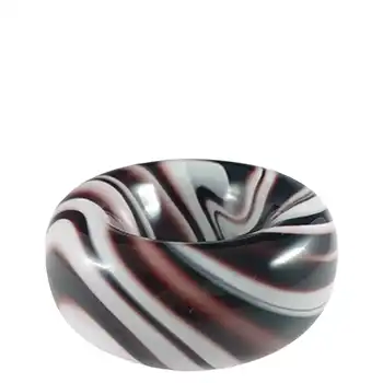 (image for) Carlo Moretti Marbled Purple & White Murano Glass Bowl