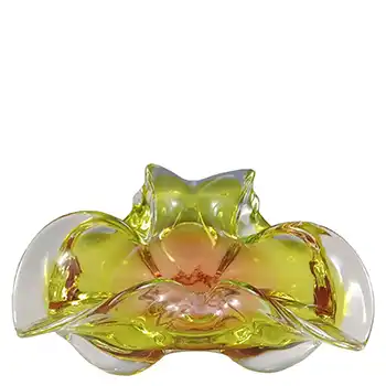 (image for) Chřibská #240/5/20 Czech Yellow & Orange Glass Bowl by Josef Hospodka