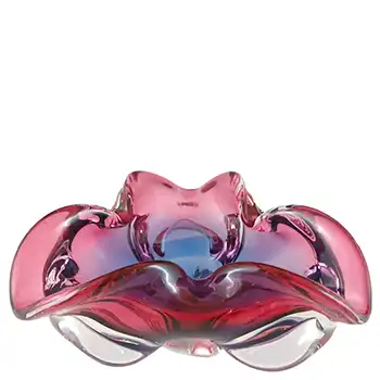 (image for) Chřibská 240/5/20 Czech Pink & Blue Glass Bowl by Josef Hospodka - Labelled