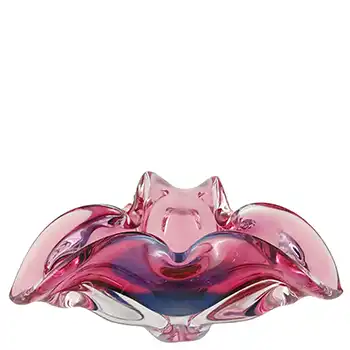 (image for) Chřibská #240/5/20 Czech Pink & Blue Glass Bowl by Josef Hospodka