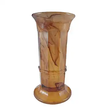 (image for) Davidson #279 Art Deco 6" Vintage Amber Cloud Glass Vase