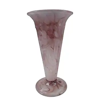 (image for) Davidson #51 British Art Deco Vintage Purple Cloud Glass Vase