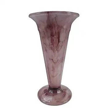 (image for) Davidson #51 British Art Deco 1930's Purple Cloud Glass Vase