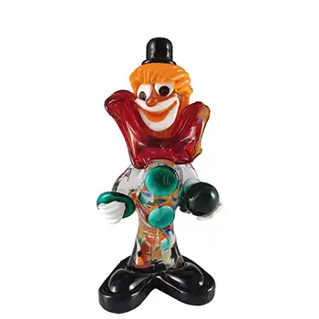 (image for) Murano / Franco Toffolo Glass Clown Figurine Holding Ball