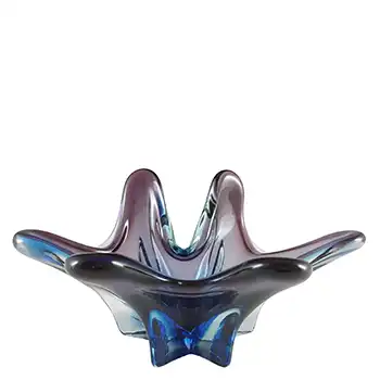 (image for) Cristallo Venezia CCC Murano Purple & Blue Sommerso Glass Bowl