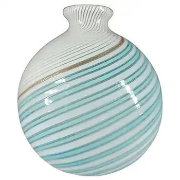 Aureliano Toso / Dino Martens #5224 Mezza Filigrana Glass Vase
