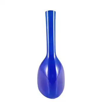 (image for) Elme Scandinavian Blue Cased Glass 'Three Sided' Vase
