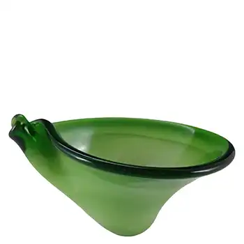 (image for) Murano Style Spanish Green Glass 1970's Sculpture Bowl