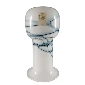 (image for) Holmegaard 'Atlantis' White Glass Candlestick Holder / Vase by Michael Bang