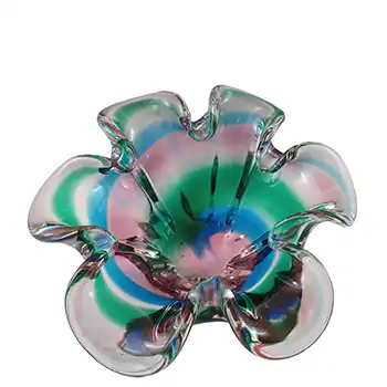(image for) Iwatsu Japanese Multicoloured Cased Glass Vintage Bowl