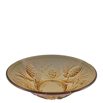 (image for) Jobling #5000 1930's Amber Art Deco Glass Fircone Bowl