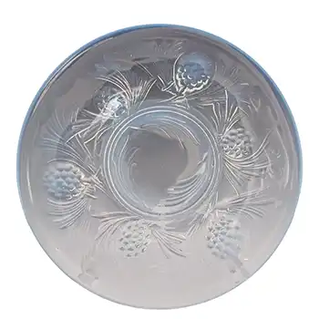 (image for) Jobling #5000 Art Deco Opalescent Glass Fircone Plate #5