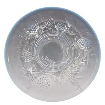 (image for) Jobling #5000 Art Deco Opalescent Glass Fircone Plate #4