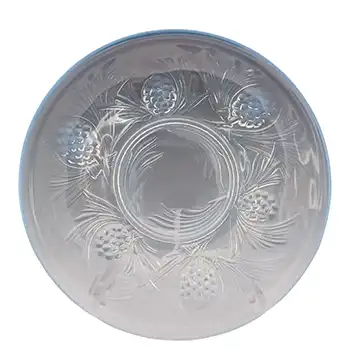 (image for) Jobling #5000 Art Deco Opalescent Glass Fircone Plate #6