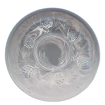 (image for) Jobling #5000 Art Deco Opalescent Glass Fircone Plate #2