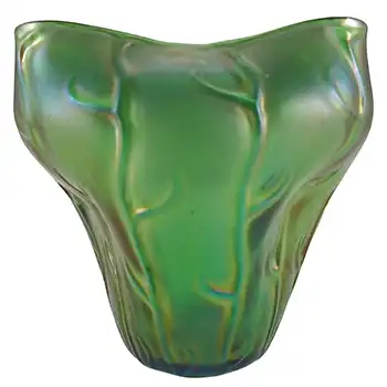 (image for) Loetz / Lötz Art Nouveau Green Glass 'Neptun' Vase