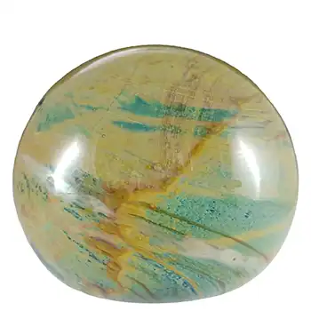 (image for) Mdina 'Blue Summer' Large Maltese Glass 1.8kg Paperweight - Signed