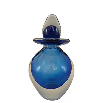 (image for) Chinese Blue & Clear Cased Glass Decorative Perfume Bottle