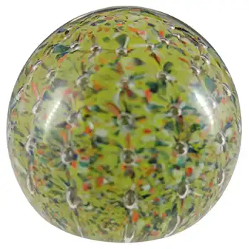 (image for) Strathearn #P27 Scottish 'Aurora' Green Glass Paperweight