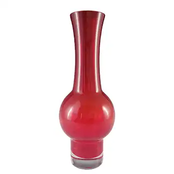 (image for) Riihimaki #1371 Riihimaen Lasi Oy Red Glass Vase