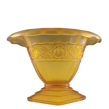 (image for) Ankerglas Bernsdorf Art Deco Amber Glass 'Rosalind' Vase