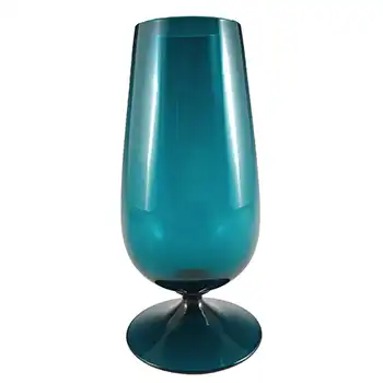 (image for) Scandinavian / Swedish Blue Glass Vintage Footed Vase