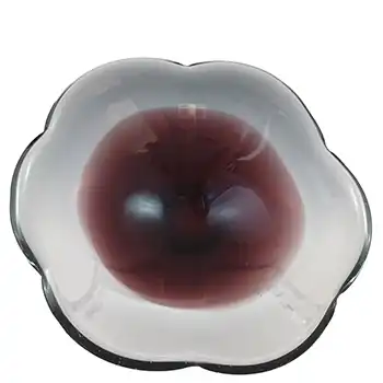 (image for) Swedish / Scandinavian Purple & Clear Glass Vintage Bowl