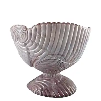 (image for) Heppell Victorian Malachite / Slag Glass Nautilus Shell Vase
