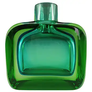 (image for) Murano Sommerso Vintage Turquoise & Green Glass Bottle Vase