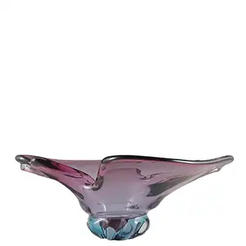 (image for) LARGE Murano Purple & Blue Sommerso Glass Vintage Bowl