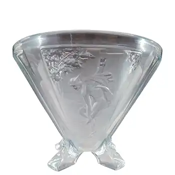 (image for) Sowerby #2566 Art Deco 1930's Blue Glass 'Mercury' Vase