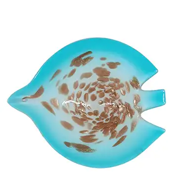 (image for) Vetro Artistico Veneziano Murano Blue Glass Aventurine Bowl