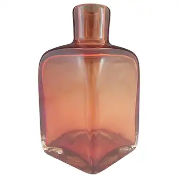 (image for) MARKED Venini Murano Brown & Amber Sommerso Glass Bottle Vase