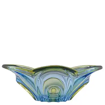 (image for) Waltherglas / Walther-Glas Vintage Blue & Green Glass Bowl