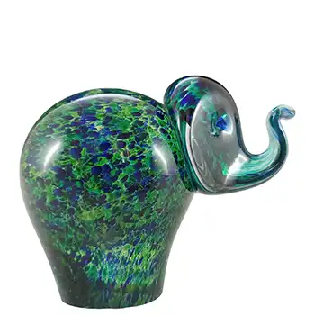 (image for) MARKED Wedgwood Speckled Blue & Green Glass Elephant RSW405