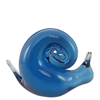 (image for) MARKED Wedgwood Blue Glass Snail Paperweight RSW268