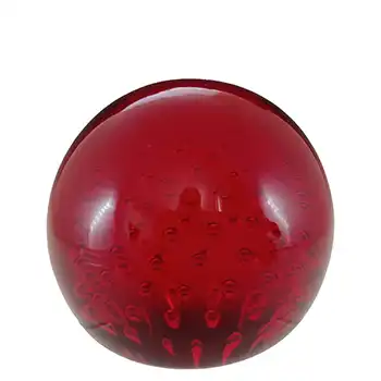 (image for) Whitefriars #9308 Ruby Red Glass Controlled Bubble Paperweight