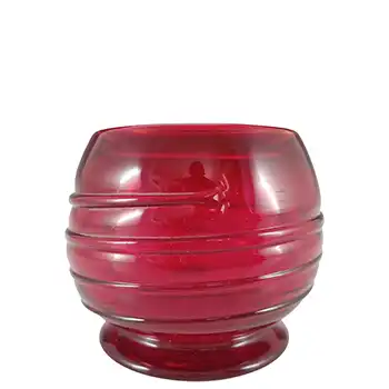 (image for) Whitefriars #9366 Vintage Ruby Red Glass Ribbon Trail Bowl