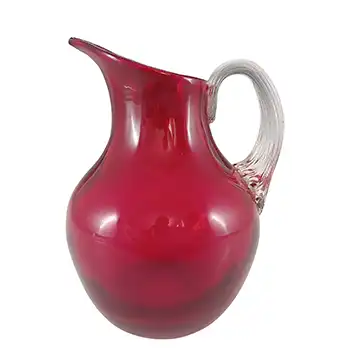 (image for) Whitefriars #9470 Vintage Ruby Red Glass 5" 'Sparrow Beak' Jug