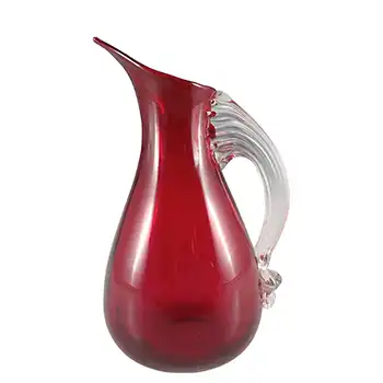 (image for) Whitefriars #9419 Retro Ruby Red Glass 5" 'Sparrow Beak' Jug